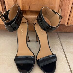 Nine West Black Strappy Heels